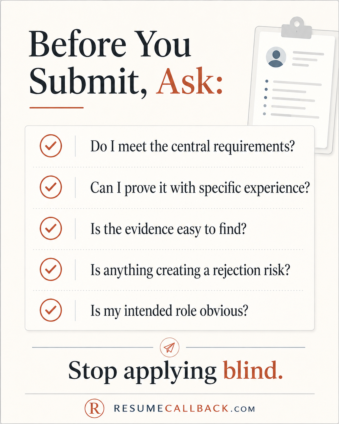 Checklist: five questions to answer before submitting an application